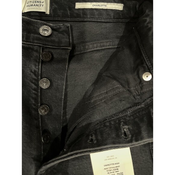 Citizens of Humanity COH womens Charlotte Hi Rise Jeans 23 Button Fly 27" inseam - Picture 10 of 13